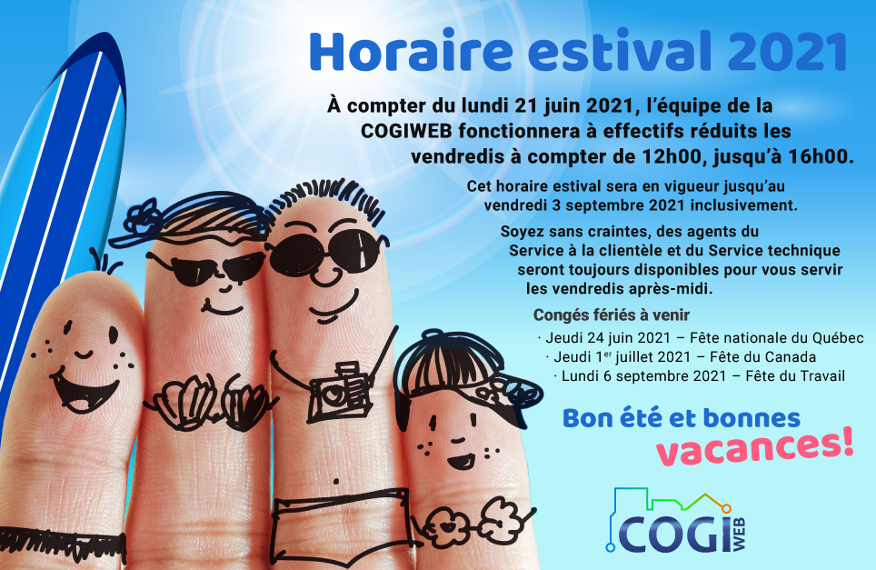 Message horaire estival 2021